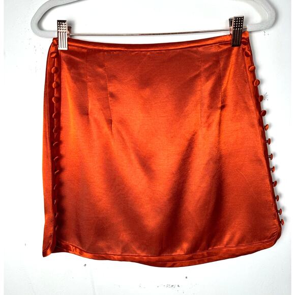Zara Orange Mini Skirt - Picture 3 of 10